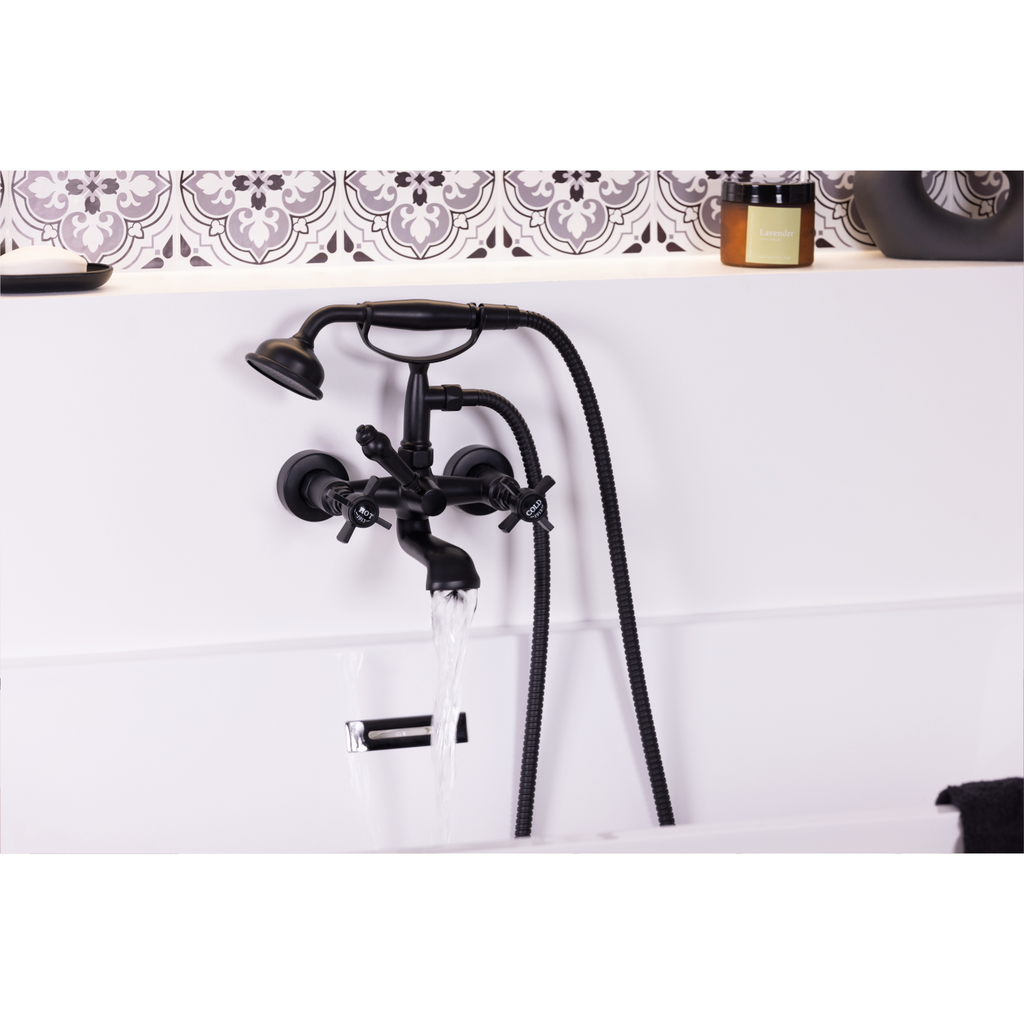 grifo para baño-ducha RETRO negro