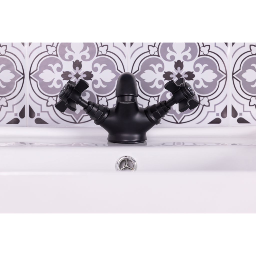 Mezclador de lavabo RETRO negro