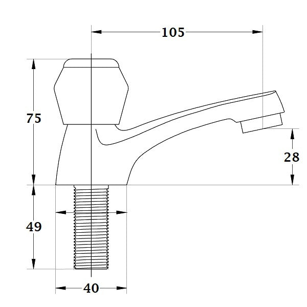 Grifo lavamanos BOURGET cromado dimensiones