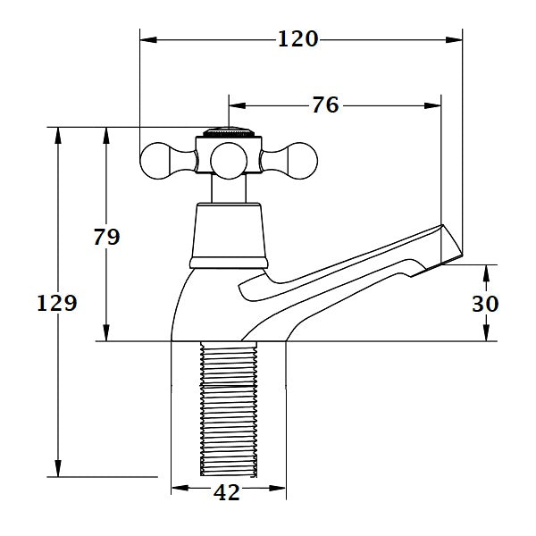 Grifo lavamanos FEDLEEN cromado dimensiones