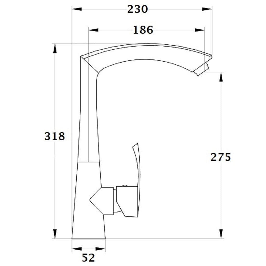 NATAM grifo de cocina cromado dimensiones