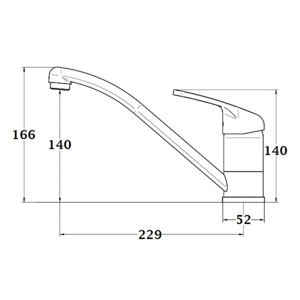 TILT grifo de fregadero cromado dimensiones