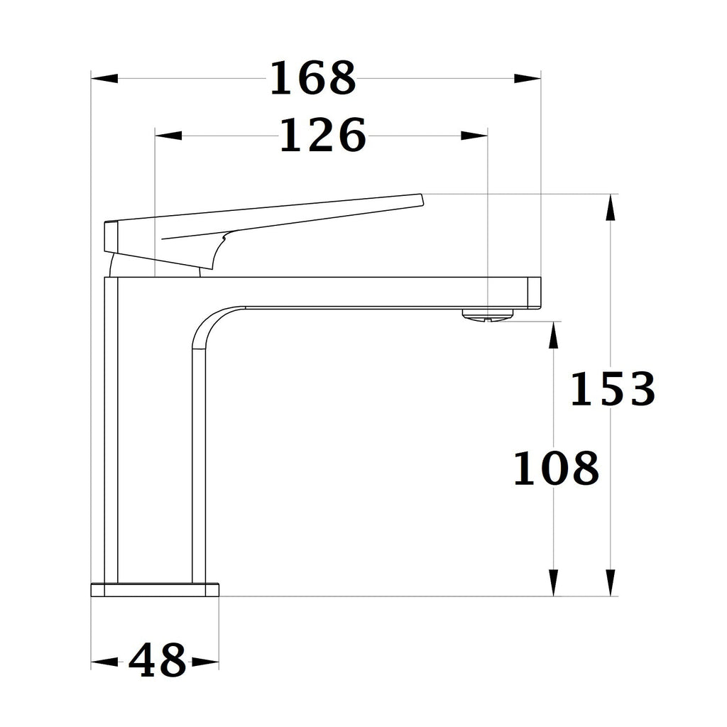 monomando lavabo ORIAN cromado / blanco dimensiones